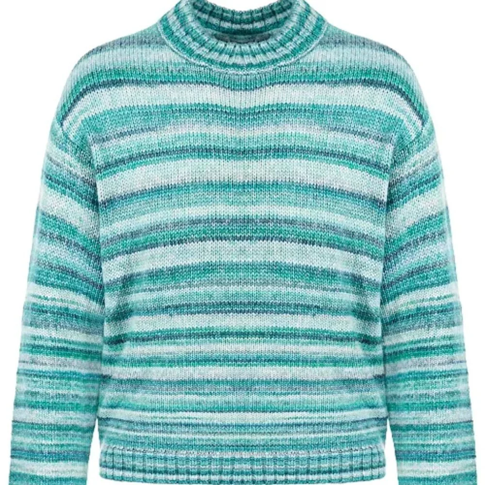 Little Girls Ocean Pine Space-Dyed Mock-Neck Sweater/NWT/6